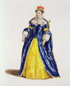 1554 年にイギリスの女王メアリー 1 世 (1516-58) (着色された彫刻) 作： English School
