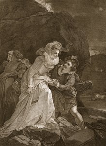 ロックリーベン城から逃げるメアリー女王、デビッドヒュームのイラストイギリスの歴史、パブ。 1812年ロンドン、R。ボウヤー 作： English School