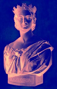 ビクトリア女王、イギリスの女王またはロイヤルビューティーブックのイラスト、c.1875を発行（デジタル処理された画像） 作： English School