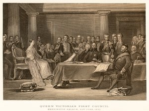 ビクトリア女王の最初の評議会 作： English School