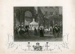ビクトリア女王、1837年11月9日、ロンドン市を初めて訪問 作： English School