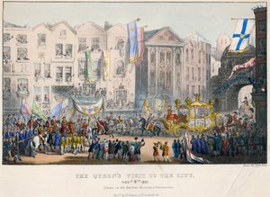 ビクトリア女王、1837年11月9日、ロンドン市を初めて訪問 作： English School