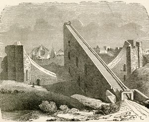 GTベタニーによる「世界の住民」からのラジャジャイシンの天文台、ベナレス、ウッタルプラデーシュ州、1888年発行（彫刻）