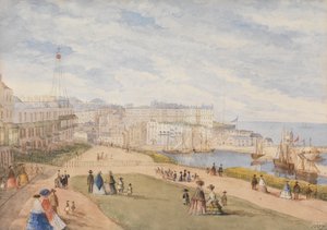 ラムズゲート、ウェストクリフ、1857年（紙にトイレ） 作： English School