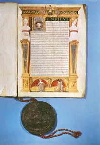1546年7月17日、アードル条約のヘンリー8世（1491-1547）による承認