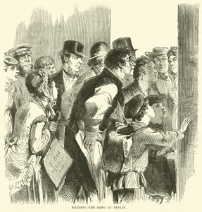 1870年11月、ベルリンでニュースを読む 作： English School