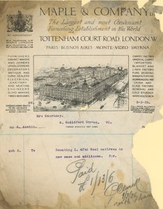 Maple＆Company Ltdの領収書