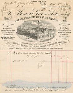 Thomas Green＆Son Limitedの領収書
