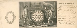 ロンドンの消防署からの保険金支払いの領収書 作： English School