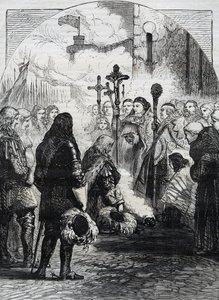 ダブリンでのジェームズ2世のレセプション、「カッセルの図解されたイングランドの歴史、第4巻」、1874年に出版 作： English School