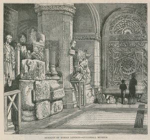 ロンドンのローマ遺跡-ギルドホール博物館 作： English School