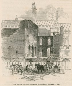 1851年10月27日、旧国会議事堂の遺跡 作： English School