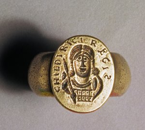 Childericsリングのレプリカのエレクトロタイプ、1831年（金属）