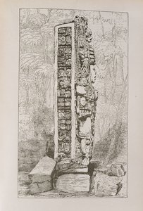 &39;Narrative and Critical History of America&39; pubからの碑文上のマヤの象形文字の表現。 1889年 作： English School