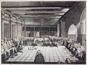 ロンドンの保安官を紹介する儀式を表したもの（彩色済み彫刻 作： English School