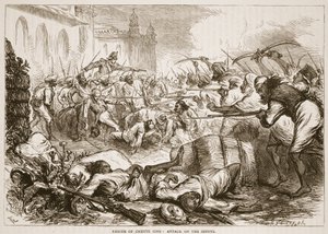 Cheyte Singの救出：海賊への攻撃、ジェイムズグラントによるパブのCassells Illustrated History of Indiaからのイラスト。 1879