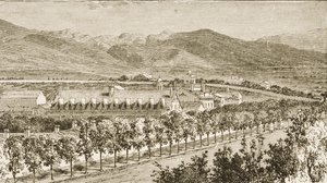 ブリガムヤングの邸宅（1801-77）ユタ州ソルトレイクシティのモルモン教会の2番目の大統領、「アメリカンピクチャーズ」より1876