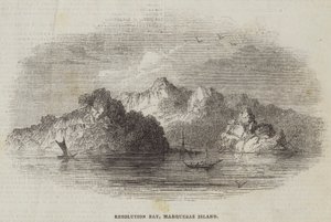 レゾリューション・ベイ、マルケサス島（彫刻 作： English School