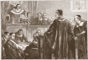 ジェフリーズ裁判官の前のリチャードバクスター。 1878 作： English School