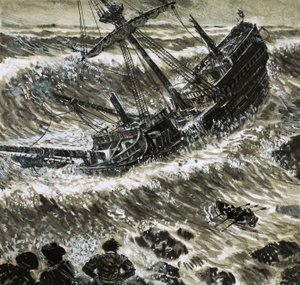 リチャード・チャンセラー、海に打ちのめされる