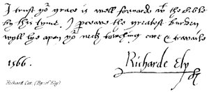 Richard Cox、（Bp：of Ely）