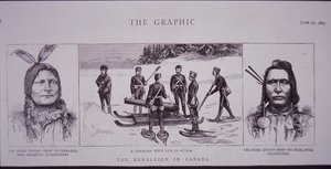 カナダにおけるリエルの反乱、反乱軍のリーダー、「The Graphic」より