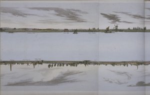テムズ川パノラマ」1829年頃（アクアチント 作： English School