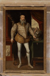 ロバート・ダドリー、レスター伯、1532～88年頃（キャンバスに油彩） 作： English School