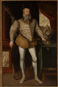 ロバート・ダドリー、レスター伯、1532～88年頃（キャンバスに油彩） 作： English School