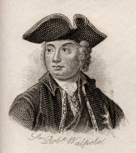 1825年に出版された「クラブの歴史辞典」からロバートウォルポール、オーフォード初代伯爵 作： English School