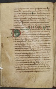 Royal 13. A.XI, f.59vInitial D.De temporum ratione. Bede the VenerableComputus and astronomyに関する作品集. 11世紀-12世紀 作： English School