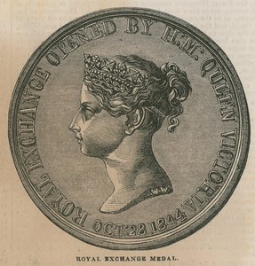 ロイヤルエクスチェンジメダル、1844年のロイヤルエクスチェンジの開設を記念して打たれた 作： English School