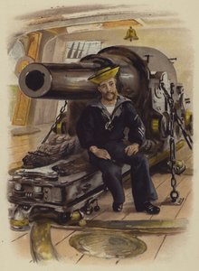 英国海軍砲兵志願兵（カラーリトグラフ） 作： English School