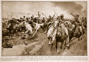 ロシアのコサックはドイツの死の頭Hussars、1914-19を起訴します 作： English School