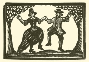 素朴な踊り子たち（木版画 作： English School