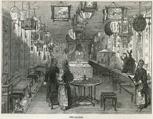 中国のジャンクのサルーンが好奇心としてロンドンに持ち込まれた 作： English School