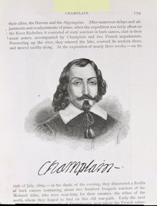 サミュエルデシャンプラン（c.1567-1635）「アメリカの物語と批評の歴史」第4巻、1886年のイラスト 作： English School