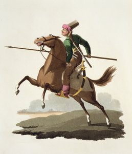 さまざまな国の衣装、第VII巻、トルコのミリタリーコスチュームからのSaphir、Thomas MacLeanによる出版、c.1800-18（手塗りのアクアチント）