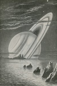 夕日のような土星
