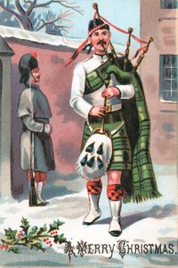 スコティッシュパイパー、クリスマスカード 作： English School