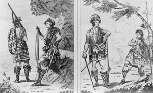 ハイランドのスコットランドの兵士とハイランドの将校と軍曹 作： English School