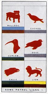 スカウトパトロールサイン、1929 作： English School