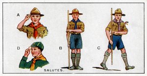 スカウト敬礼、1929 作： English School