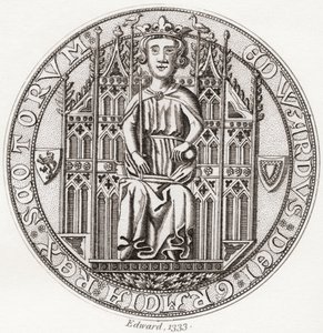 エドワード・ベリオルの印章、c。 1283-1367。 作： English School