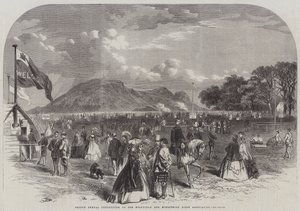 Edinburgh and Midlothian Rifle Associationの第2回年次大会（彫刻）。 作： English School