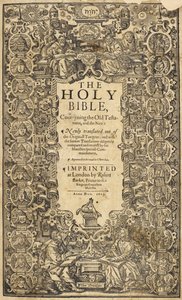いわゆるジェームズ王聖書の第 2 フォリオ版、「The Holy Bible Newly translation out of the Originall Tongues Appointed to be read in Churches BL」 作： English School