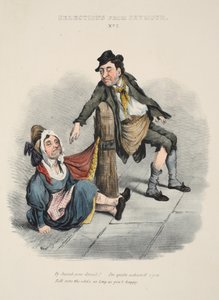 シーモアからのセレクト。No.2, Why Sarah your drunk!恥ずかしいじゃないか。あなたが幸せである限り、賭け事には勝てません」 1840年頃、パブ（手彩色彫刻 作： English School