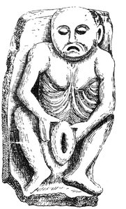 Sheela-na-Gig、アイルランド、カヴァン州の教会から 作： English School