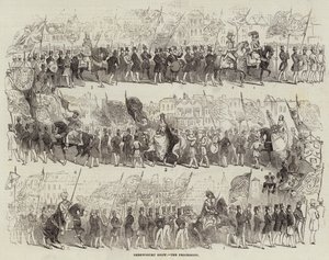 Shrewsbury Show, the Procession (e.g. engraving) 作： English School