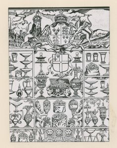1569年の宝くじの賞品として計画されたシルバープレート 作： English School